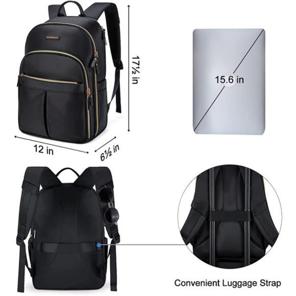 Laptop Backpack for Women fits 15.6'' Computer Backpack with USB Charging Port - Picture 5 of 6
